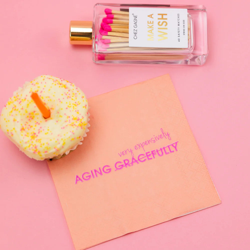 Aging Expensively Cocktail Napkin