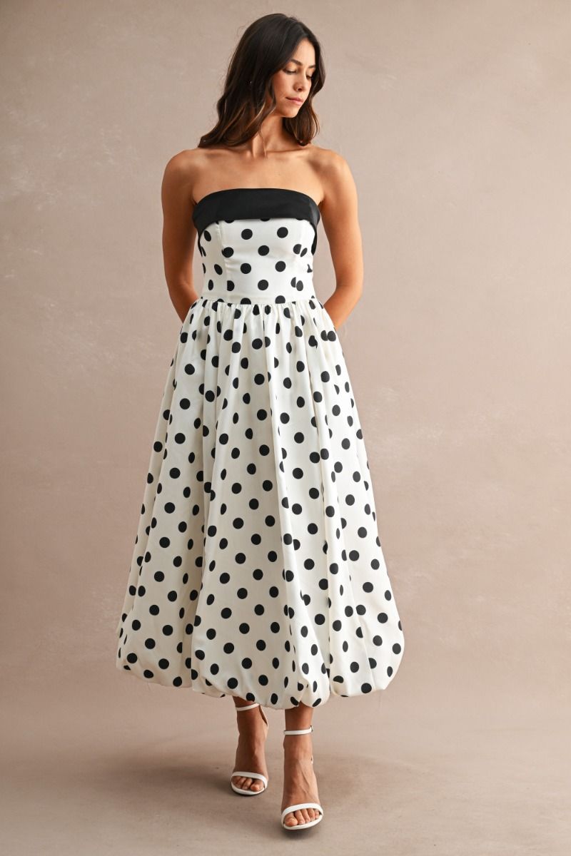 The Bardot Polka Dot Dress