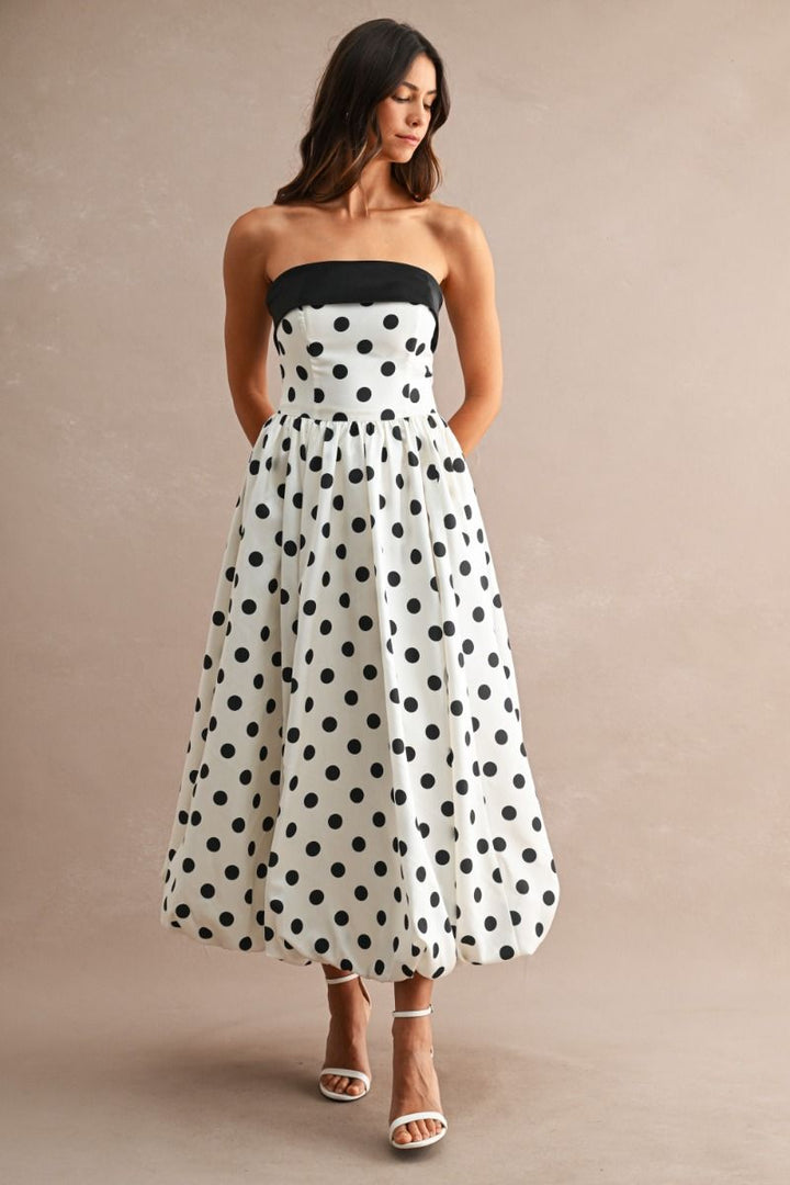 The Bardot Polka Dot Dress
