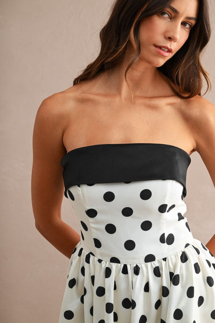The Bardot Polka Dot Dress