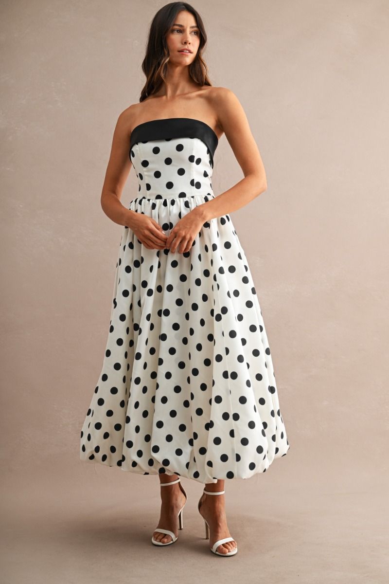 The Bardot Polka Dot Dress