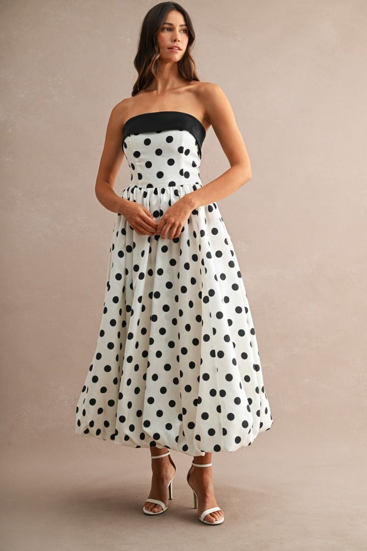 The Bardot Polka Dot Dress