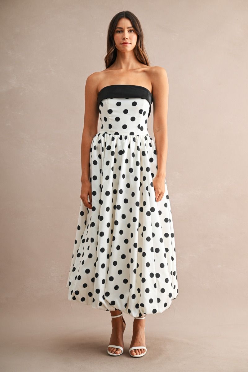 The Bardot Polka Dot Dress