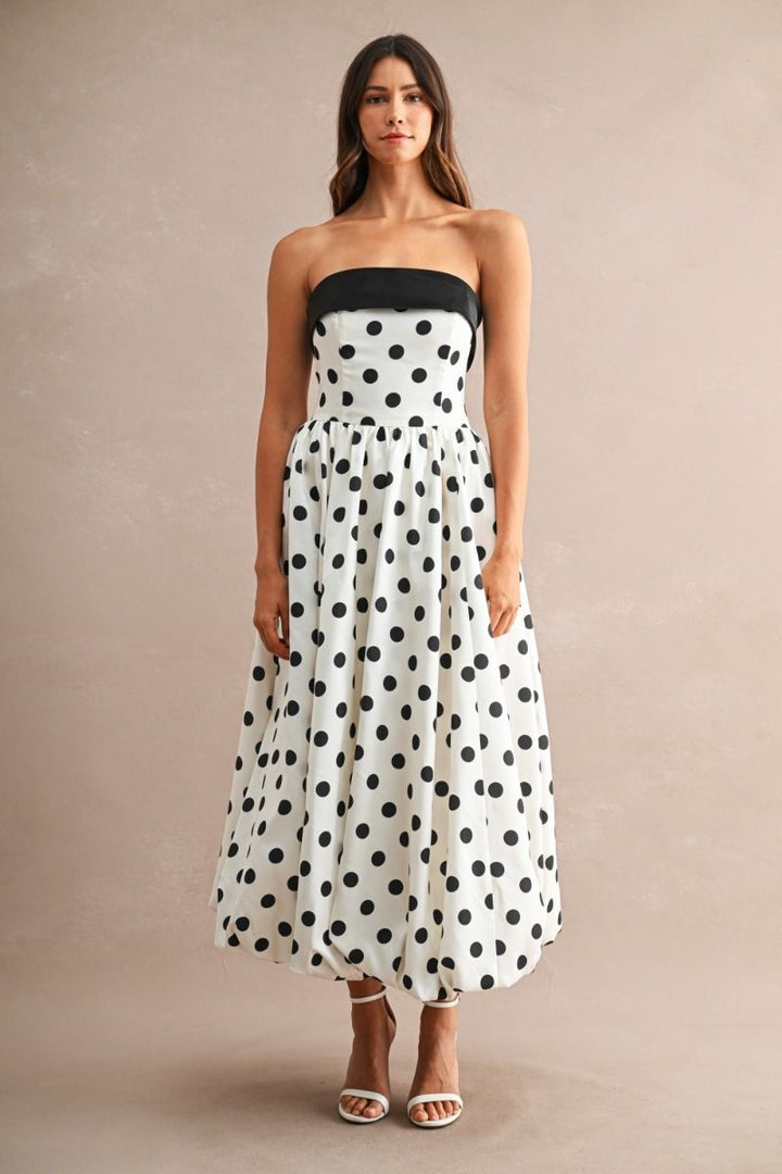 The Bardot Polka Dot Dress