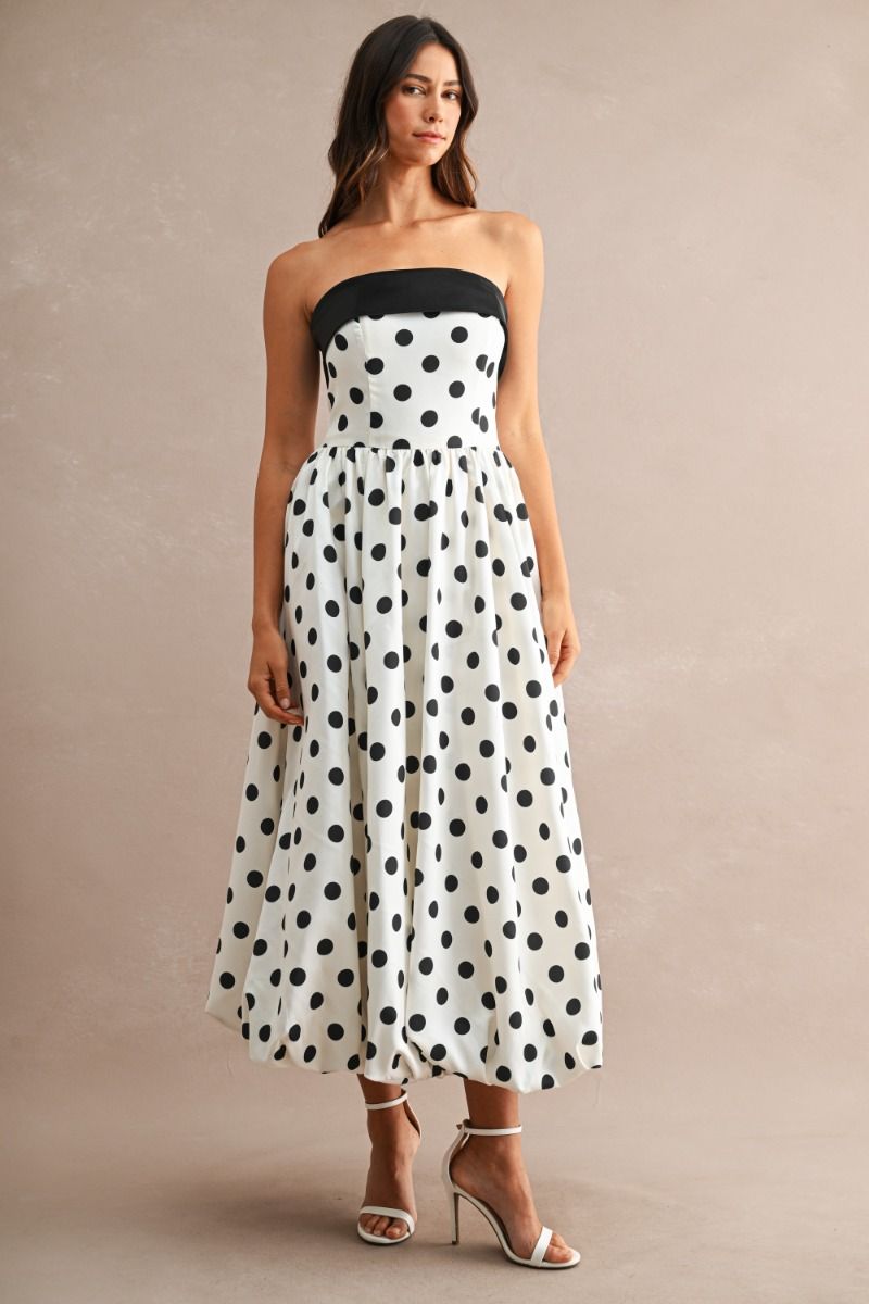 The Bardot Polka Dot Dress