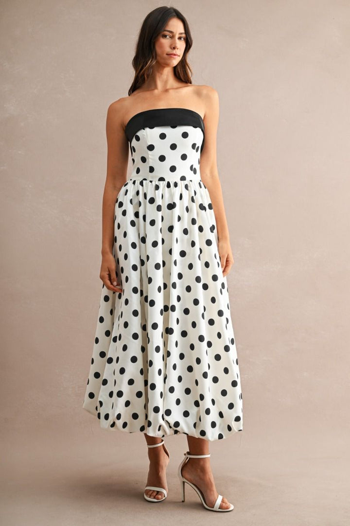 The Bardot Polka Dot Dress