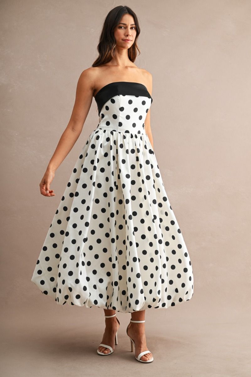 The Bardot Polka Dot Dress