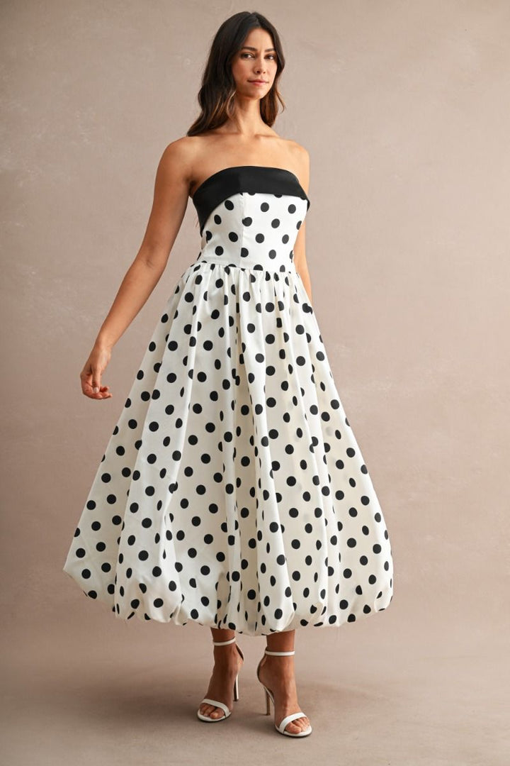 The Bardot Polka Dot Dress