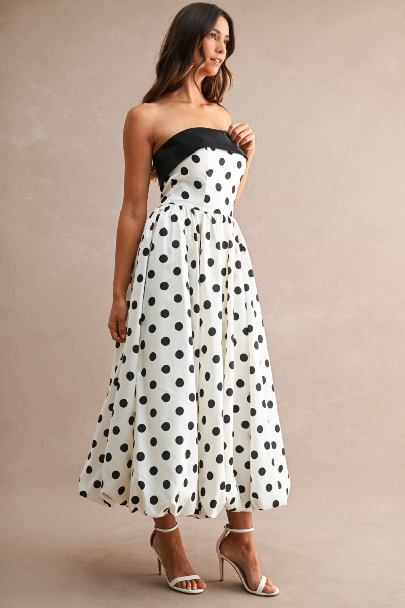 The Bardot Polka Dot Dress