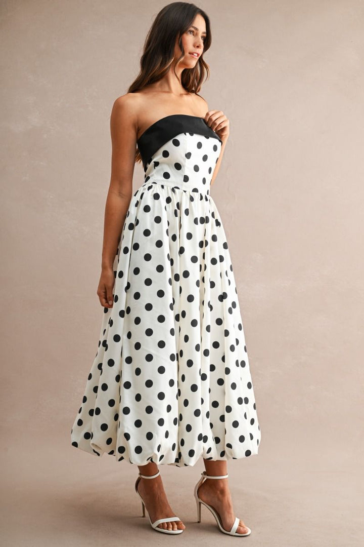 The Bardot Polka Dot Dress