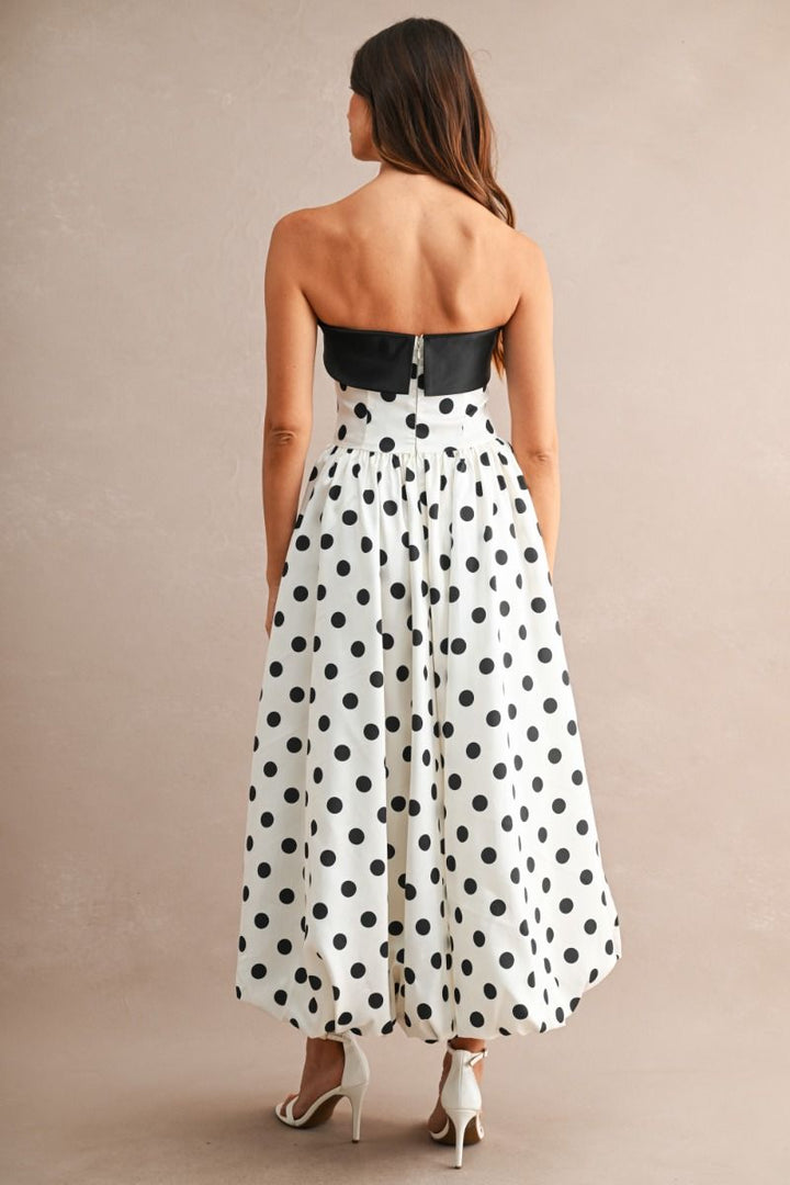 The Bardot Polka Dot Dress