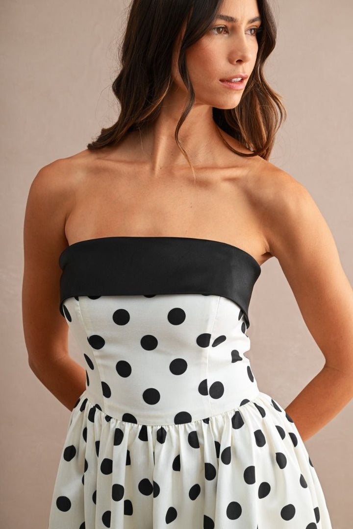 The Bardot Polka Dot Dress