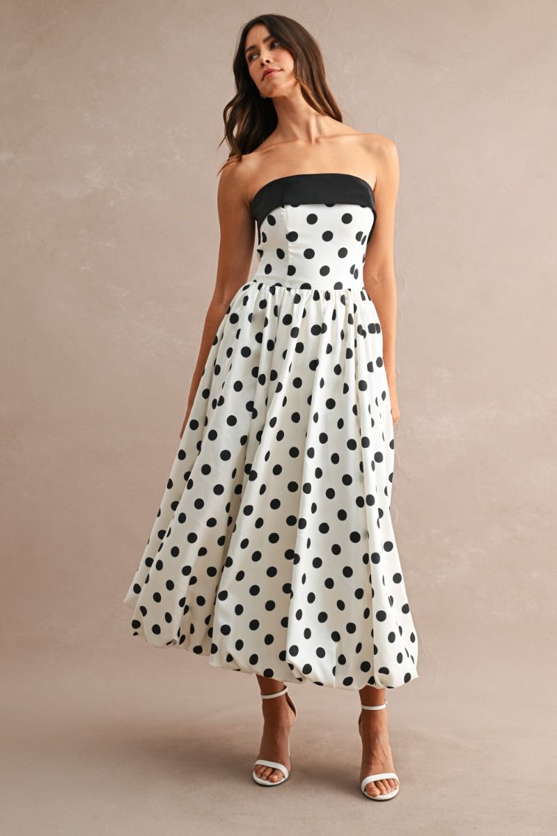 The Bardot Polka Dot Dress