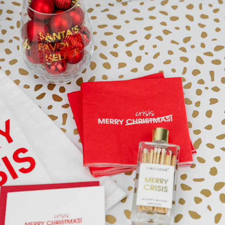 Merry Crisis Cocktail Napkin