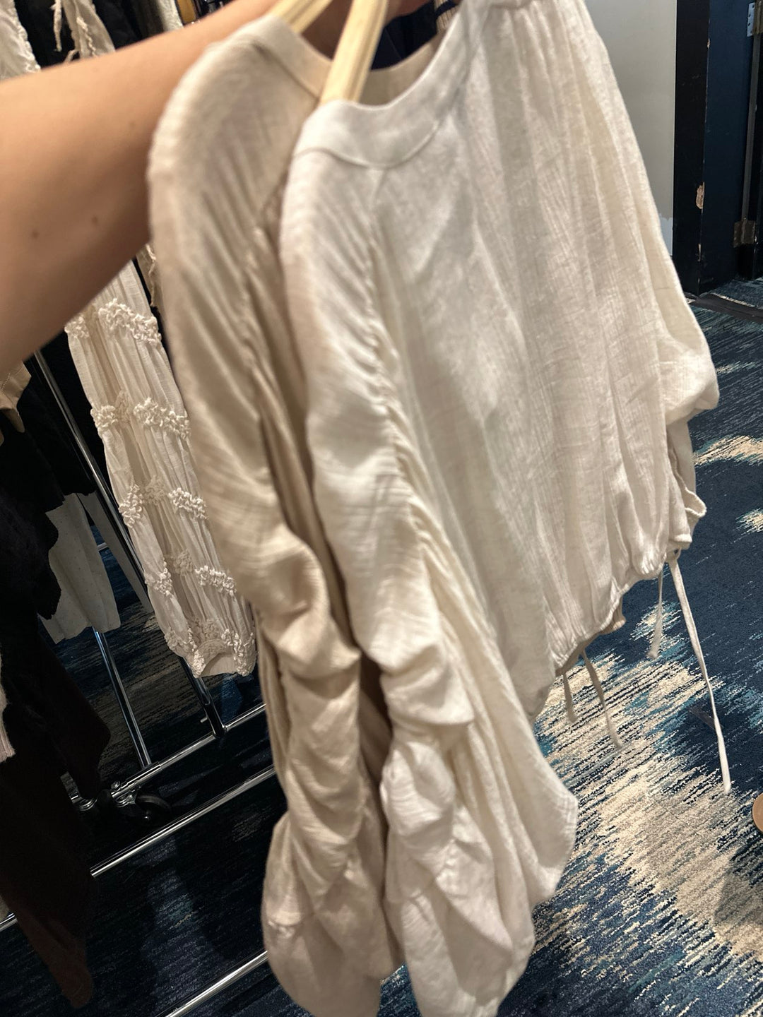 Lena Ruched Sleeve Blouse