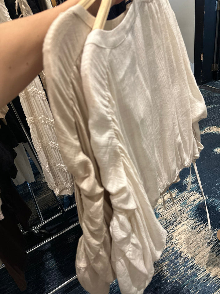 Lena Ruched Sleeve Blouse