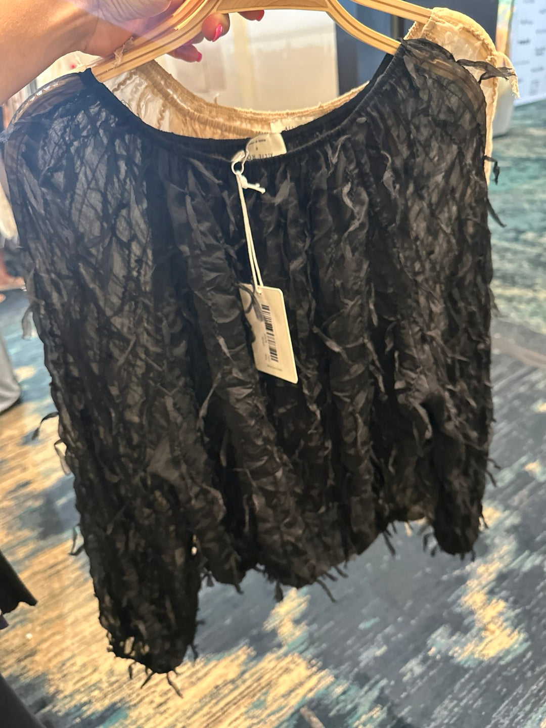Plume Frayed Chiffon Blouse