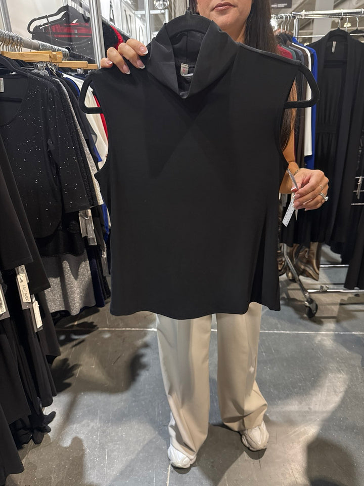 Faye Sleeveless Mock Neck Top