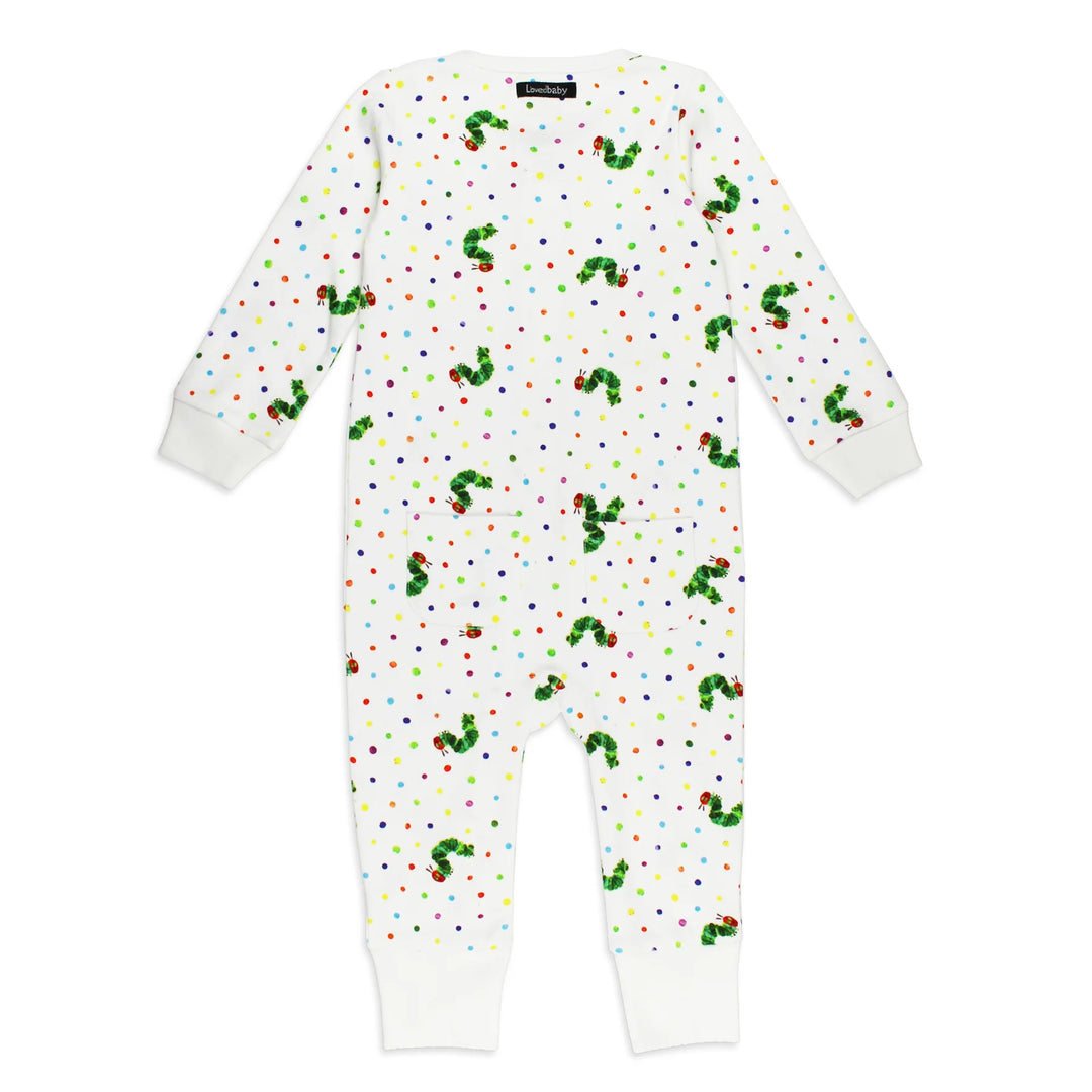 Footless Zipper Romper, Caterpillar