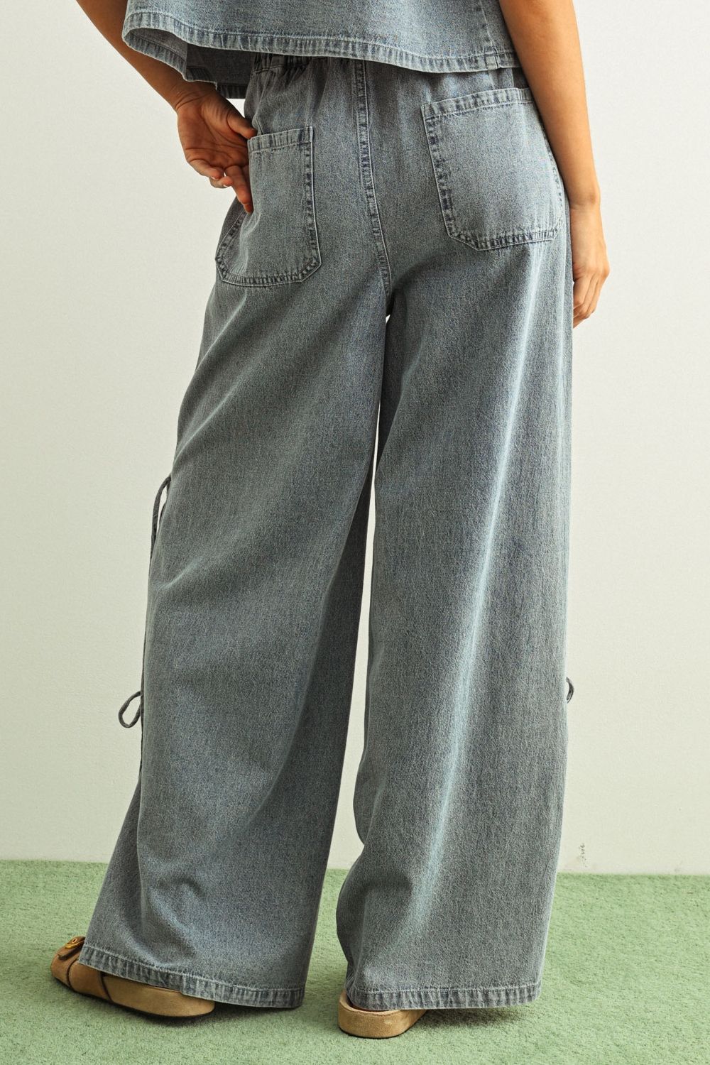 Desert Denim Side Tie Pants
