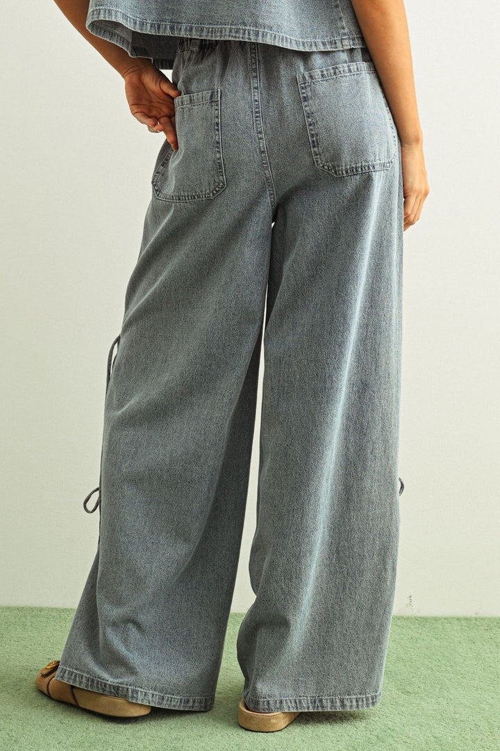 Desert Denim Side Tie Pants
