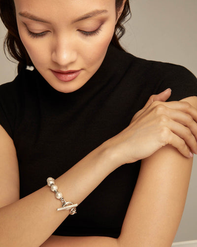 Pearl & Match Bracelet, Silver