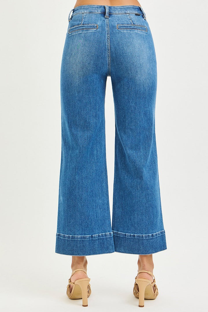 Kennedy Front Pocket High Rise Crop Wide Jean