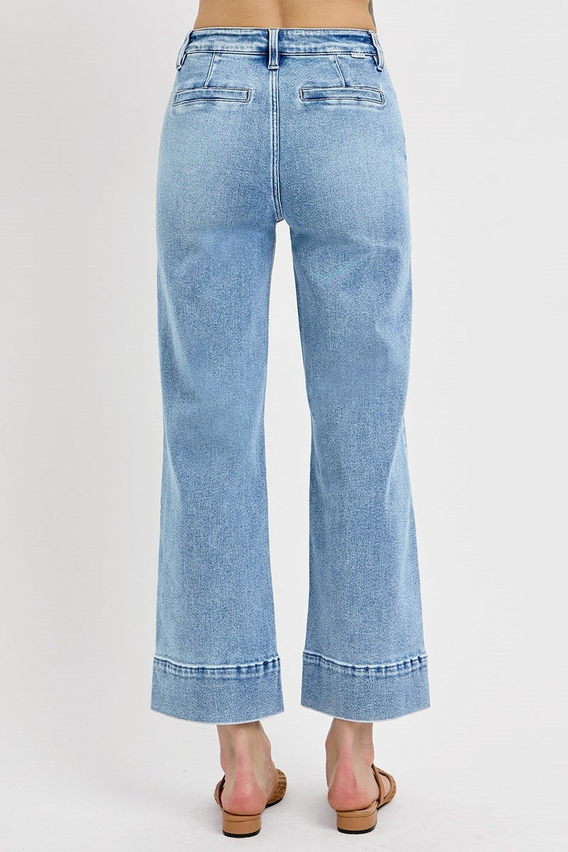 Kennedy Front Pocket High Rise Crop Wide Jean