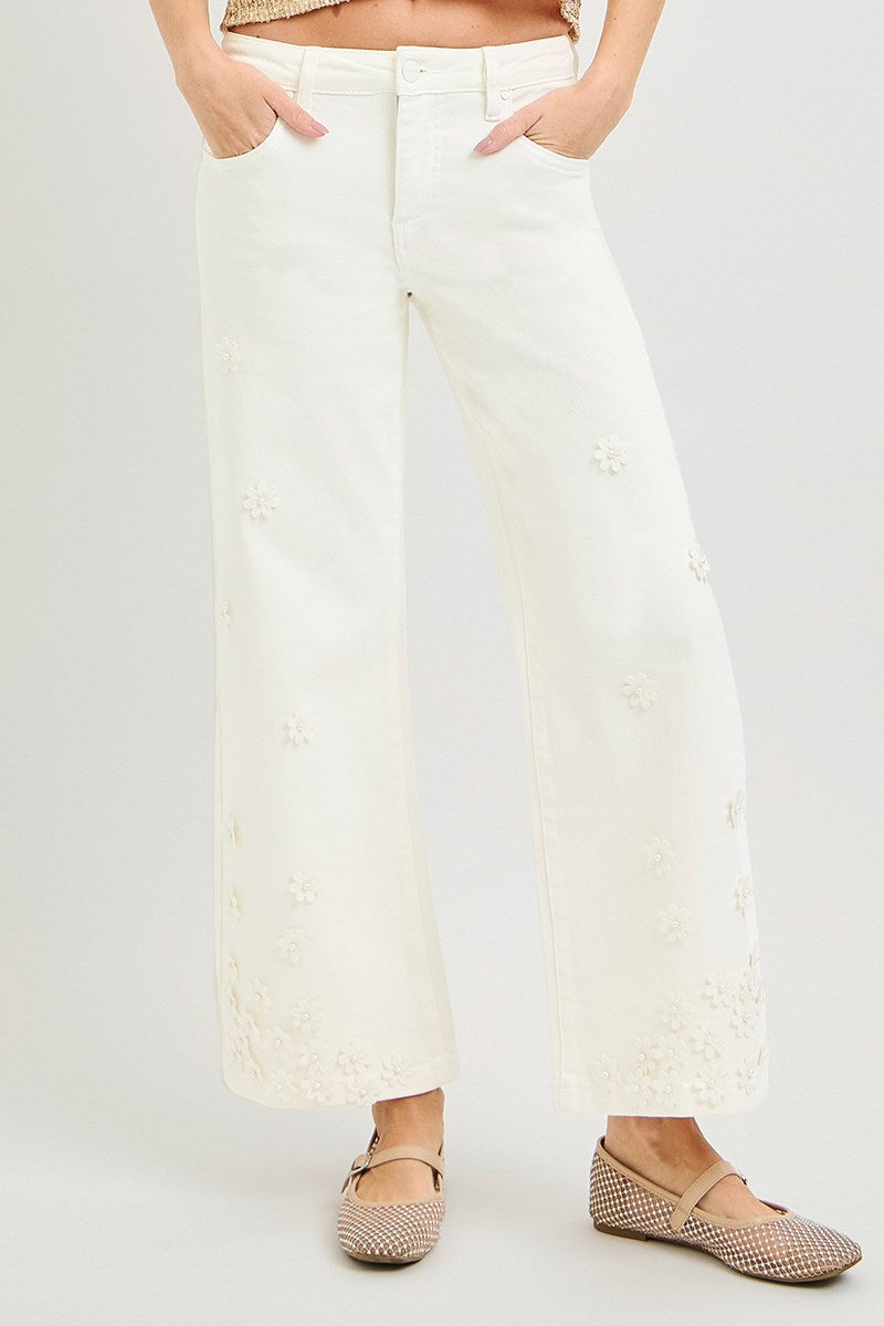 Petal Pearl Crop Jeans