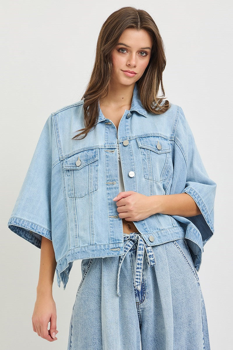 Blue Skies Denim Cape