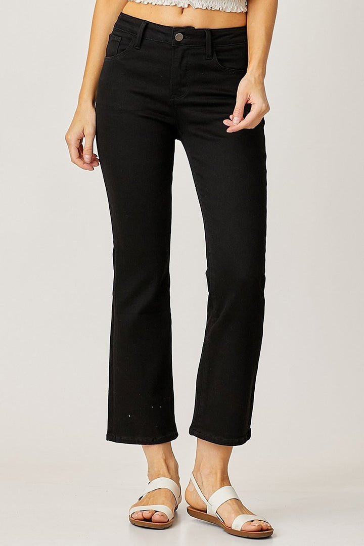 Ana Mid Rise Crop Straight Jean