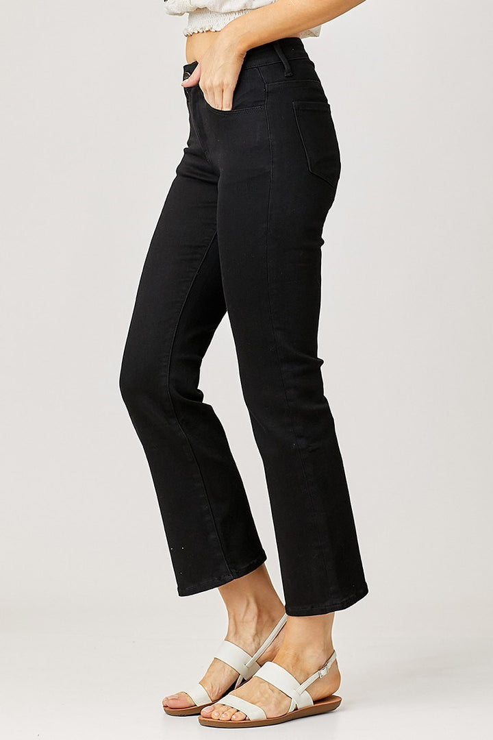 Ana Mid Rise Crop Straight Jean