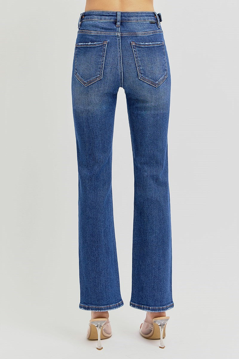 Blue jeans on a white background