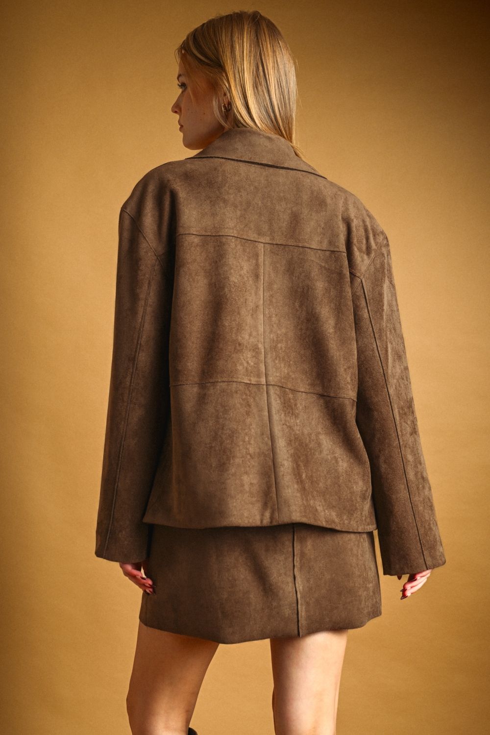 Toffee Suede Skirt