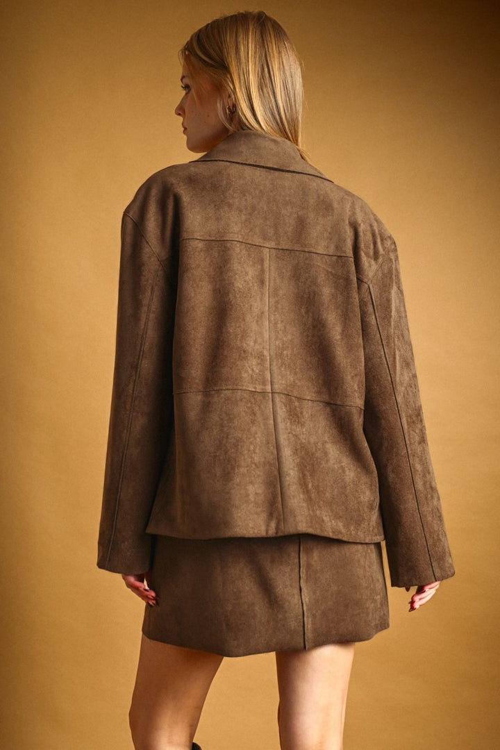 Toffee Suede Skirt