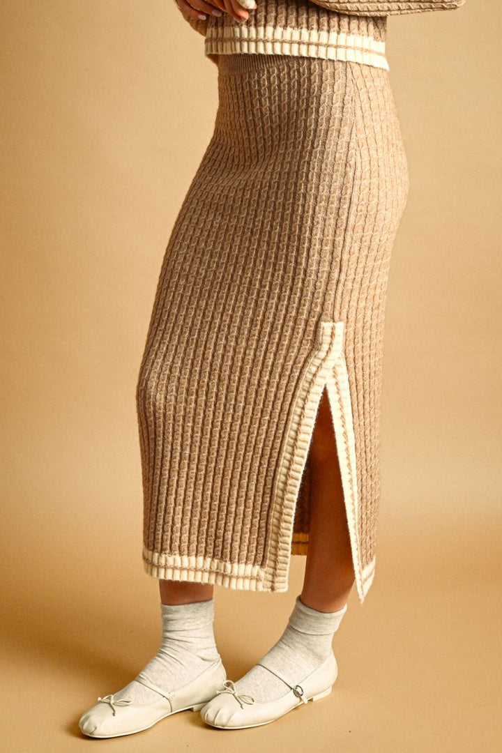 Audra Cable Knit Skirt