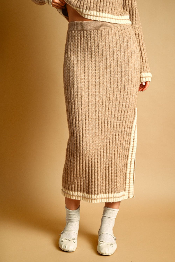 Audra Cable Knit Skirt