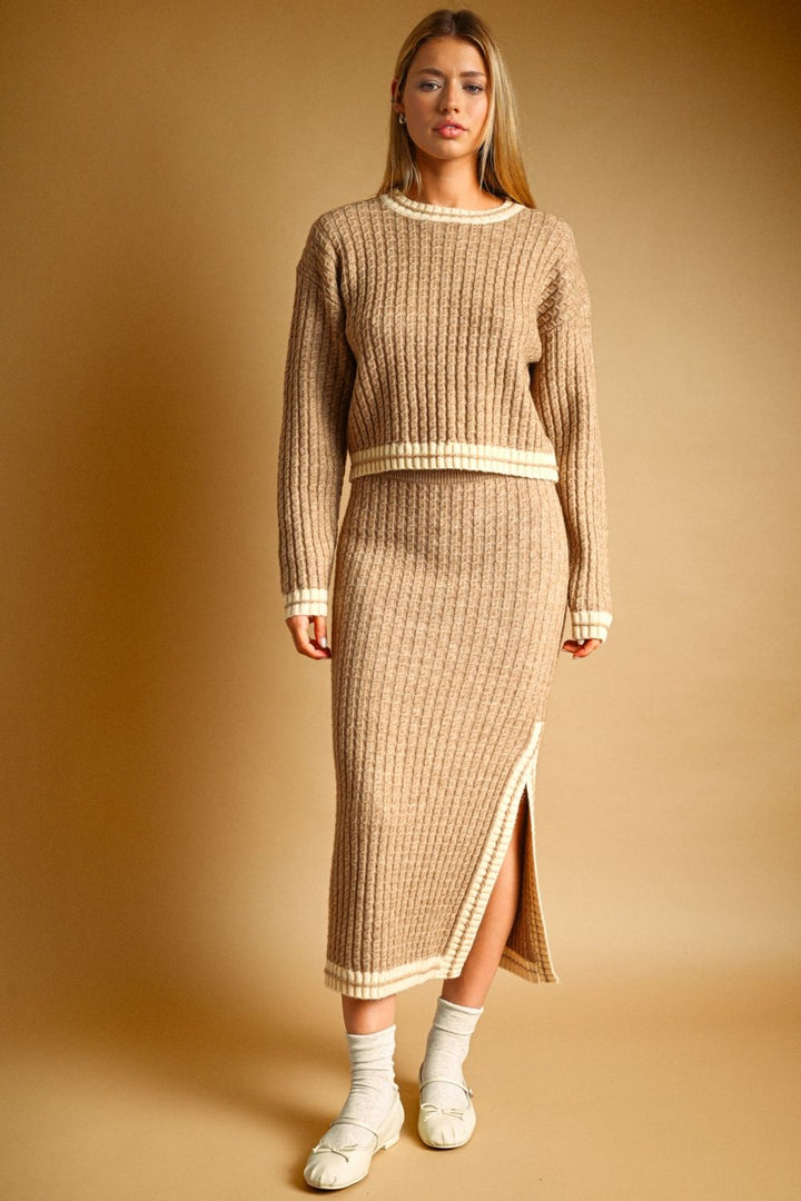 Audra Cable Knit Skirt