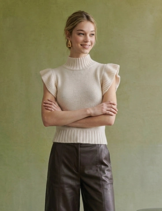 Winnie Flutter Sleeve Sweater