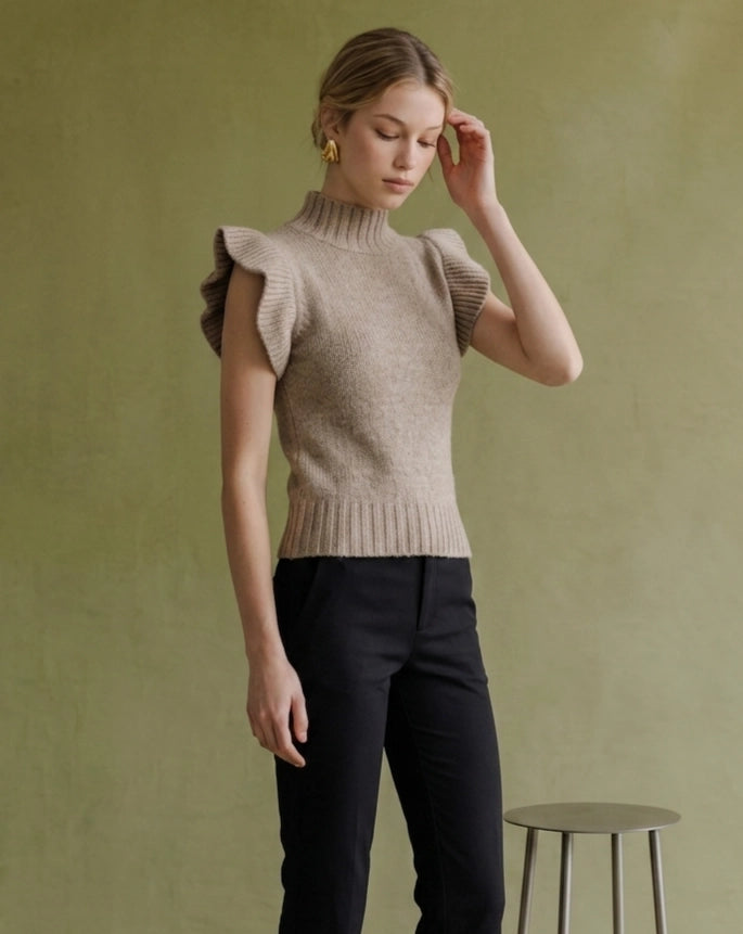 Winnie Flutter Sleeve Sweater