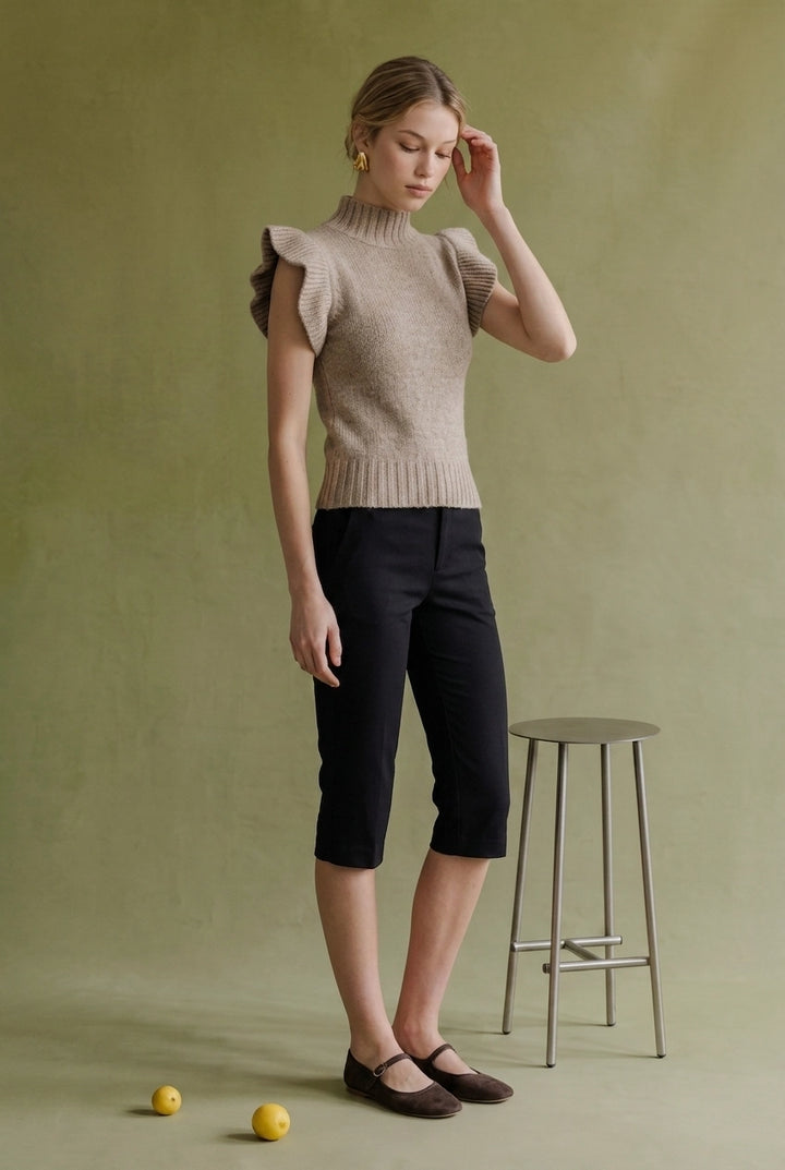 Winnie Flutter Sleeve Sweater