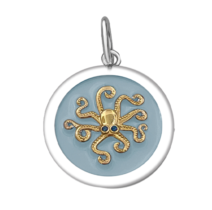 Octopus Gold Pendant, Small, 19mm