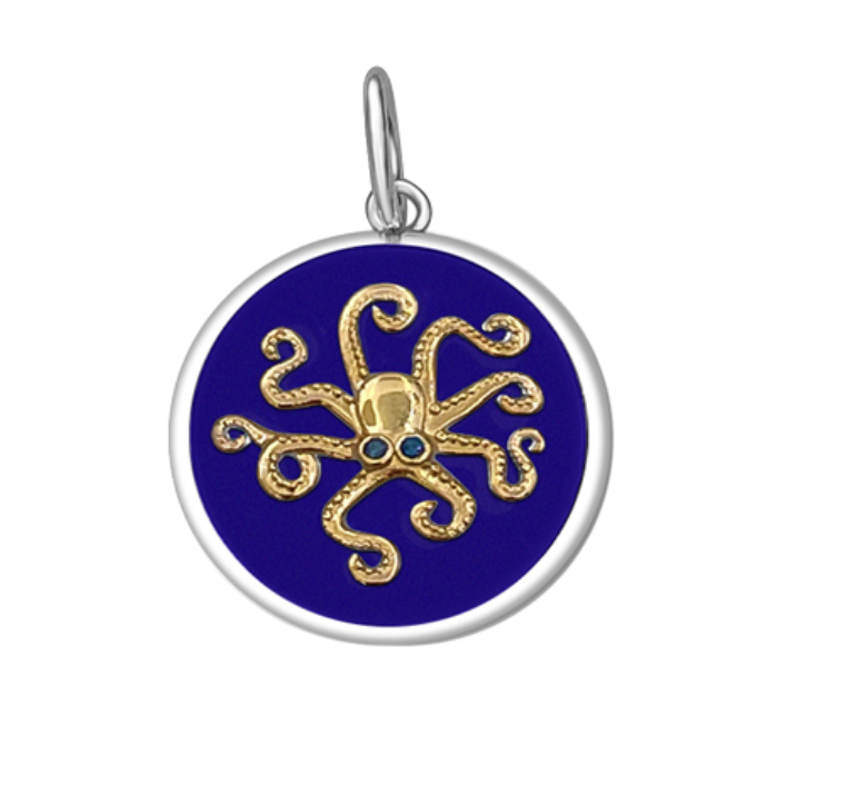 Octopus Gold Pendant, Small, 19mm