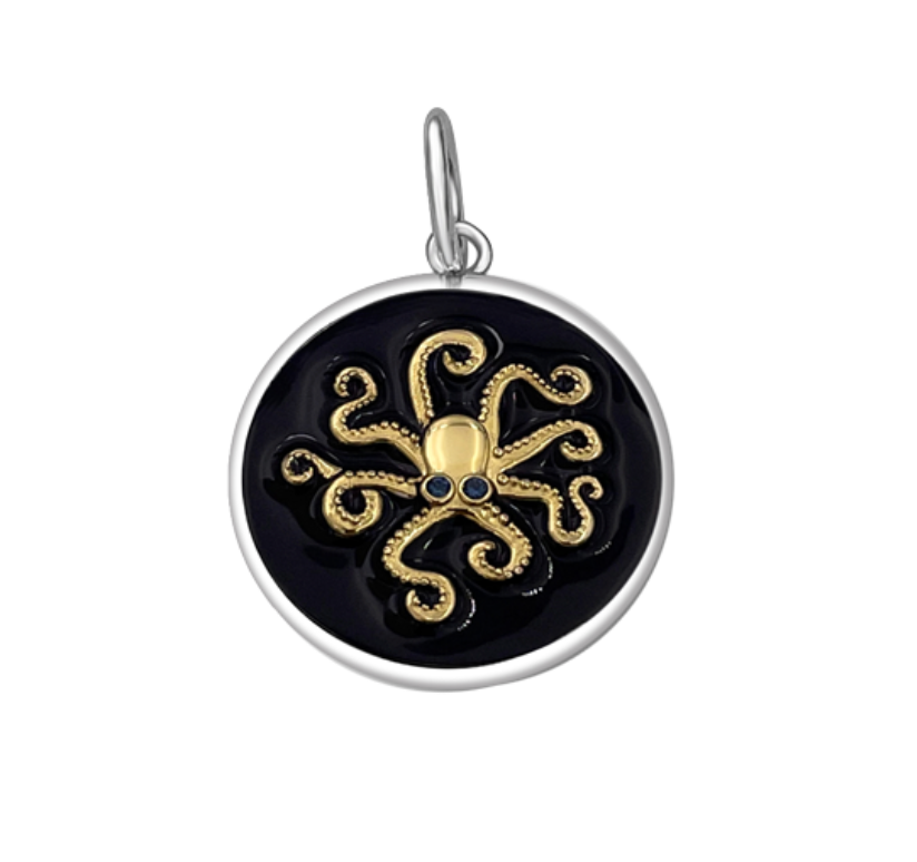 Octopus Gold Pendant, Small, 19mm