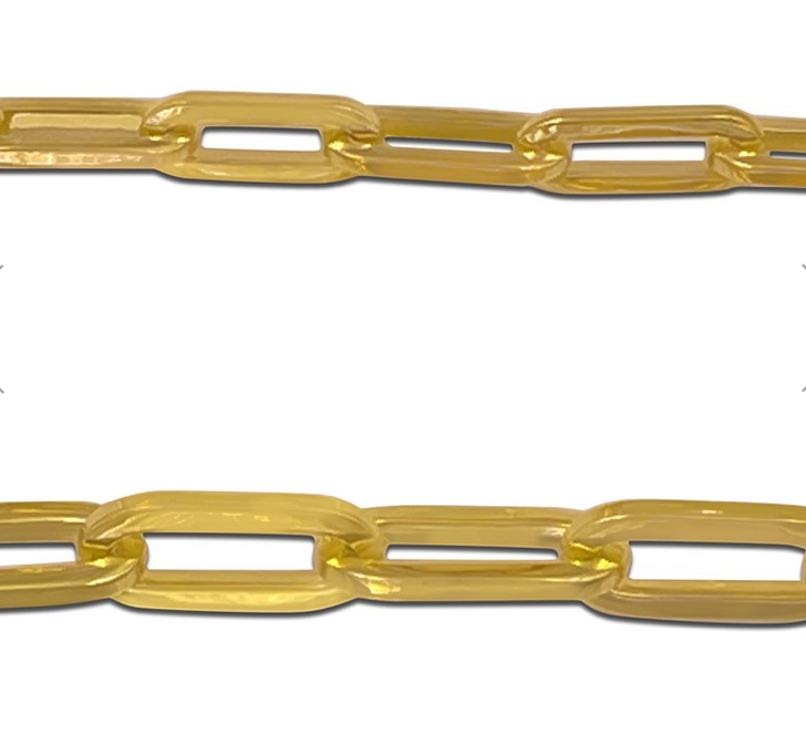 Oval Single Wrap Bracelet, Gold, 5.2mm