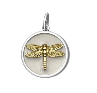 Dragonfly Gold Pendant, Small, 19mm
