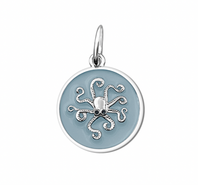Octopus Silver Pendant, Small, 19mm