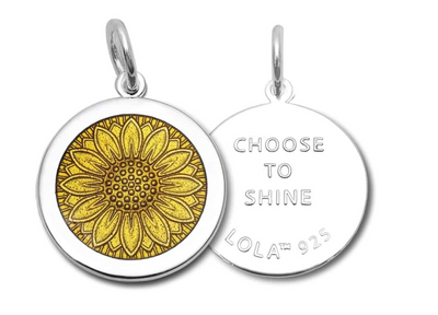 Sunflower Pendant Gold, Mini, 15mm