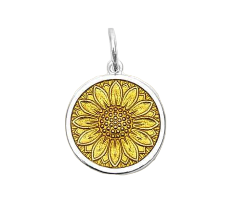 Sunflower Pendant Gold, Mini, 15mm
