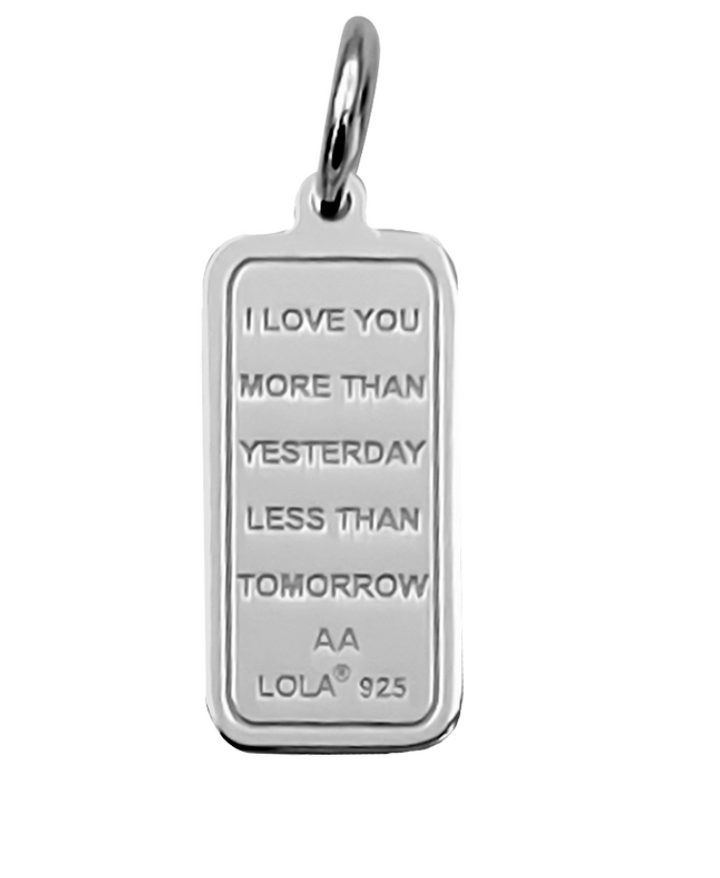 Love Poem Pendant, Silver